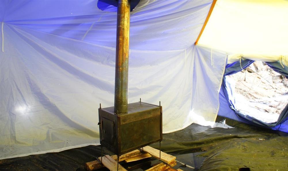 печь в палатке-шатре